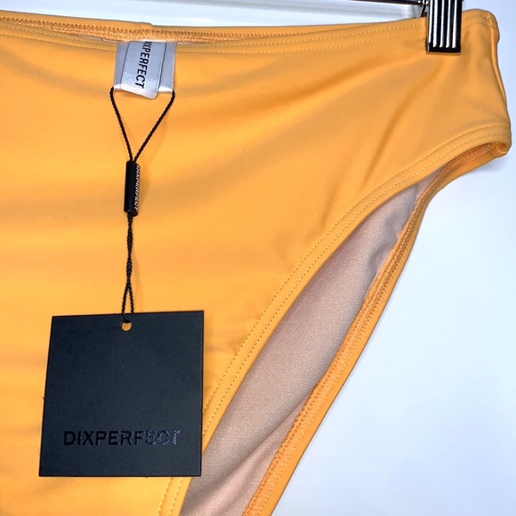 NWT DIXPERFECT Mustard Yellow Two Piece Swimsuit Tie Bikini - Picture 9 of 13